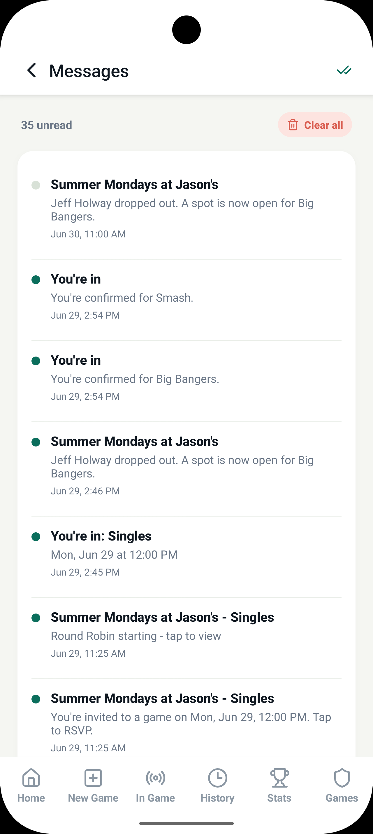 Drop alerts and instant notifications