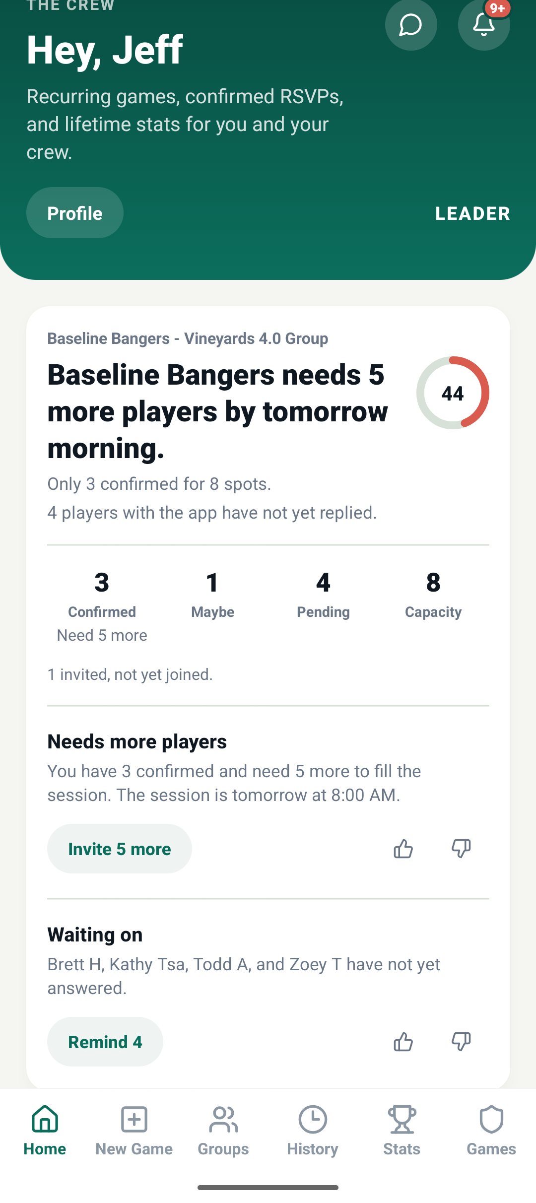Captain's Assistant session status
